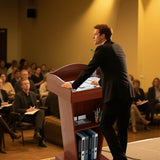Wooden Podium, Steady Floor Standing Speaking Lectern Stand, Portable Podium Stand Reception Desk