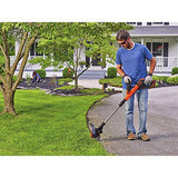 BLACK+DECKER 20V MAX Cordless String Trimmer and Edger with Spool, Battery and Charger Included, 2 Speed, 12 Inch (LST522)