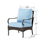 Sophia & William Metal Patio Furniture Set, 2 Pieces Outdoor Couch Sets