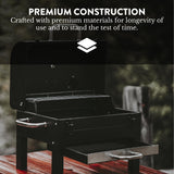 GasOne Portable Tabletop BBQ Grill - 18-inch, 2-Tiered, Side Handles & Lid - Compact Charcoal Grill for Picnic & Tailgate