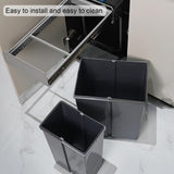 40QT Under Cabinet Pull-Out Trash Can, Heavy Duty Soft Close Waste Bin, Space-Saving Kitchen & Laundry Garbage Organizer (26x48x42.5cm) - Perfect for Small Spaces