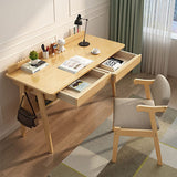Modern Solid Wood Computer Desk - Simple Writing Desk for Students, Home Office, and Study - Versatile Furniture for Primary & Secondary School Use