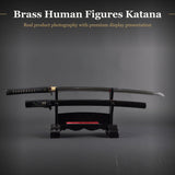 Human Figures Katana, 1060 Carbon Steel Hand Forged Full Tang Sword