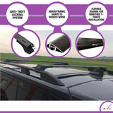 ERKUL Set of Roof Side Rails Rack + Cross Bars for Mitsubishi Outlander Sport ASX 2011-2026 | Complete Roof Rack System | Rooftop Luggage Carrier, Kayak, Canoe, Ski | Designed for Bare Roofs | Black