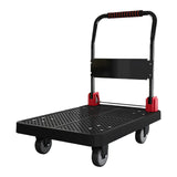 Heavy-Duty Foldable Push Cart Dolly with 1100lbs Capacity Space-Saving Flat Bed Carts