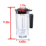 CRANDDI Spare Cup for K90, 80oz Blender Container, 2200ml Pitcher Jar with Long Blade Assembly, Quiet Blender Replacement Spare Part