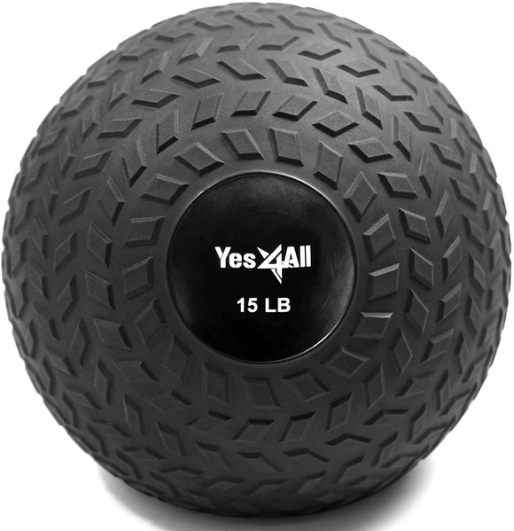 Yes4All Slam Balls, 10-40lb Medicine Ball Weight, Durable PVC Sand Filled Workout Dynamic Medicine Ball for Core Strengthen Yes4All