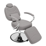 Multi-Functional Beauty Salon Barber Chair for Long Beauty Sessions and a Variety of Services Such As Haircuts, Shaving, Skincare Treatments, Tattoo Shop,and Makeup (Grey)