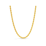 ONTHOLOGIE Gold Vermeil 4.4 mm Rope Chain Necklace for Women - 24 Inch 18k Gold Vermeil Sterling Silver 925K Necklace, Trendy Gifts and Necklaces for Her