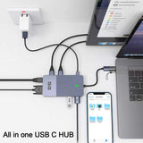 Triple Display USB C Laptop Docking Station Dual Monitor HDMI Splitter Extender Compatible with MacBook M1 M2 M3 USB Dock