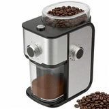 Ollygrin Flat Burr Coffee Grinder Electric, Adjustable Coffee Grinder for Home Use, Compact Coffee Beans Grinder with 14 Grind Settings, 2-12 Cups for Home & Office