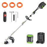 NovorikX 60V Cordless String Trimmer 17" Trimmer Weed Wacker, 2-Speed Brushless Weed Eater, Attachment Capable, 5.0Ah Battery and Charger Included