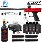 Maddog DYE CZR+ Paintball Gun Marker Advanced HPA Kit - Red/Silver Dust