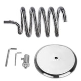 Hair Dryer Holder Countertop, Acrylic Hair Dryer Stand with Stainless Steel Base, Spiral Blow Dryer Holder Hair Tool Organizer for Bathroom, Vanity, Salon, Home