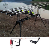QCdeSoulBLV Carp Fishing Swingers Illuminated Bite Indicator 4PCS, Fishing Alarm Component with Hard Handle