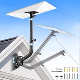 Starlink Mount with Extension-Adjust Angle Without Disassembly Tube Gen 3 Roof Mount Wall/Ceiling Mounting Kit Compatible with Starlink Standard 4/4X/V3（Black）