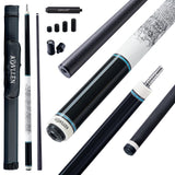KONLLEN 2.0 Carbon Fiber Pool Cue Set, Low Deflection 11.8mm Tip