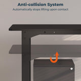 FitStand 71x43'' 4 Leg L-Shape Large Standing Desk,Electric Desk for Home