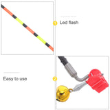 Kisangel Fishing Bite Alarm with Led Light Sensitive Electronic Fish Bite Indicator for Carp Bank Ice Fishing and Alerts Pack of 4