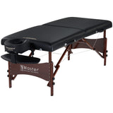Master Massage Newport Portable Massage Table Package with Denser 2.5" Cushion | Black, 30" Master Massage