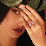 Oseew 2027 High School Class Ring for Women College (White Gold)