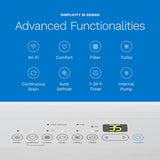 hOmeLabs Dehumidifier for Home, Office, Basements with Powerful Moisture Removal, Humidity Control, Auto Shut-off, Quiet Operation - 7,500 Sq Ft Wi-Fi with Pump (50 Pint MAX 120 Pint at 95°F, 90% RH)