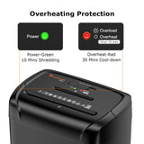 12-Sheet Paper Shredder for Home Office Use, 10-Minute Cross Cut Shredder with 5.5 Gallons Bin, P-4 High Security Heavy Duty Office Shredder Shred CD/Credit Card(C243-A) bonsaii