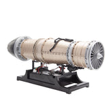 MechPuConToy DM135 Turbofan Engine Model Kit That Works, 1/10 Full Metal Mechanical Twin Rotor Aircraft Jet Engine Model, DIY Assembly 5 Hours Build Your Own Turbofan Engine for Adults (600+PCS)