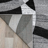 Rugshop Overlapping Circles Contemporary Abstract Area Rug Gray 10' x 14'