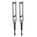 MD by DRIVE Air-Crutch Lightweight Walking Crutch, Adult Crutches for Walking with Comfortable Underarm Pads and Ergonomic Grips, Adjustable Height 4'7"-6'7", 300 lb Capacity, Black