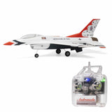 rcxperts MinimumRC F-16 Micro EDF Jet Rc Airplane, 30mm Ducted Fan 2S, 4CH RC Airplane with Gyro Stabilization, Delta Wing Mixing, Pre-Assembled(Left Throttle/3 Battery)