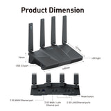 High-Speed WiFi Router for Wireless Internet w/VPN, 5 x 2.5G Ethernet Port for Fiber Optic Modem