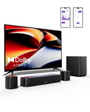 ULTIMEA 5.1ch Sound Bar with Dolby Atmos, Surround Sound System for TV, App Control, Home Theater Sound System, TV Soundbar with Subwoofer, 2 Surround Speakers, HDMI eARC/Opt/AUX/BT, Aura A50 Pro