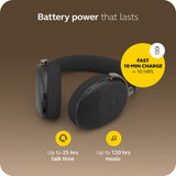 Jabra Evolve3 85 Over‑Ear Wireless Bluetooth Headphones with Mic, Black