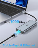 9-in-1 Docking Station Dual Monitor 4K LIONWEI USB C Hub for Laptop Mac