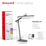 Honeywell Desk Lamp for Home Office, H4 Sunturalux™ Eye-Caring LED Desk Light, 700LM Dimmable Desk Lamp with Timer, Adjustable Desk Reading Light, Touch Auto Dimming Table Lamp for Study, Bedroom