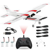 MATHSLICE RC Airplane,RC Plane, 2.4GHz 2 Channels RTF RC Aircraft with 3-Axis Gyro for Beginner Easy to Speedy Fly Glider Toys with 2 Extra Batteries [ 3 Batteries ]