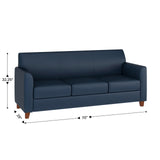 Flash Furniture Hercules LeatherSoft Sofa, Navy