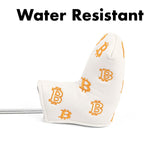 Bitcoin Putter Blade Cover White and Blue Divot Repair Tool