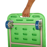 Foldable Push Hand Cart Foldable Platform Truck Plastic Deck Metal Handle Folding Push Cart