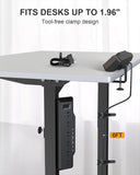 Desk Clamp Power Strip Surge Protector, 6 Outlets, Flat Plug, 1800J, 4 USB-C Ports (Any Port 35W), for Home & Office, Flame-Retardant PC-ABS Housing, Fits 1.96" Desk Edge, Black