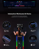 Aeriflo Treadmills for Home with 20% Auto Incline, T510A Foldable Treadmill with 20" Extra Wide Running Belt, 12.4 MPH High Speed, Kinomap App & Wireless Charging, 3.5 HP Power Running Treadmill