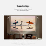 Samsung The Freestyle Projector 2nd Gen with Gaming Hub SP-LFF3CLAXXZA Bundle with Battery Base, 2 YR CPS Enhanced Protection Pack and Deco Essential High Speed 6 Feet Micro-HDMI to HDMI A/V Cable