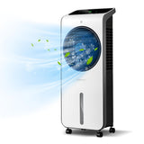 COSTWAY Evaporative Air Cooler, 3-in-1 Portable Swamp Cooler w/Fan & Humidifier, Air Cooling Fan w/ 360° Rotating Fan Blade, 3 Modes, 24 Speeds, 12H Timer, 2 Ice Packs, LED Display, Remote Control