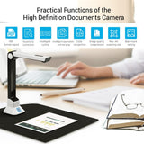 QERTYHJK Portable 10 Mega-Pixel High Definition Book Scanner Capture Size A4 Document Camera