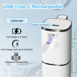 OHIFAST Automatic Liquid Soap Dispenser Touchless, USB Rechargeable Smart Hand Soap Dispenser, 9-Level Adjustable, Physical Button Operation, 13.5oz/400mL Wall Mounted for Bathroom Kitchen Dish Soap