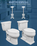 Toilet seat risers, Elevated Toilet Seat 3 inch, Heavy Duty, Never Loosen, Soft Close, Easy Install & Clean, Elongated Raised Toilet seat bowl (18.5”), White