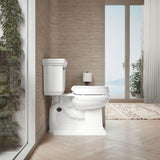 KOHLER 25876-0 Hyten 3" Height, Elevated Soft Close Round Toilet Seat, Contoured Seat with Grip-Tight Bumpers, Quick-Attach Hardware, White