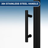 Botwinkle Pivot Shower Door 32-33.2" W x 72" H, Frameless Pivot Shower Door, 1/4"(6mm) SGCC Tempered Glass Shower Door, Matte Black Finish, 304 Stainless Steel Hardware