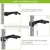 Lifeswell Dip Bar Attachment for 2" x 2" Power Rack, Non-Slip Wide & Narrow Grip Handles, 500 lbs Capacity, Squat Rack Attachment for Dips, Inverted Rows, Push-Ups Lifeswell